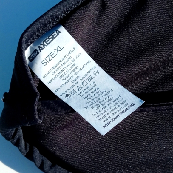 AXESEA String Bikini Top Black Padded Size XL NWT - Picture 3 of 6